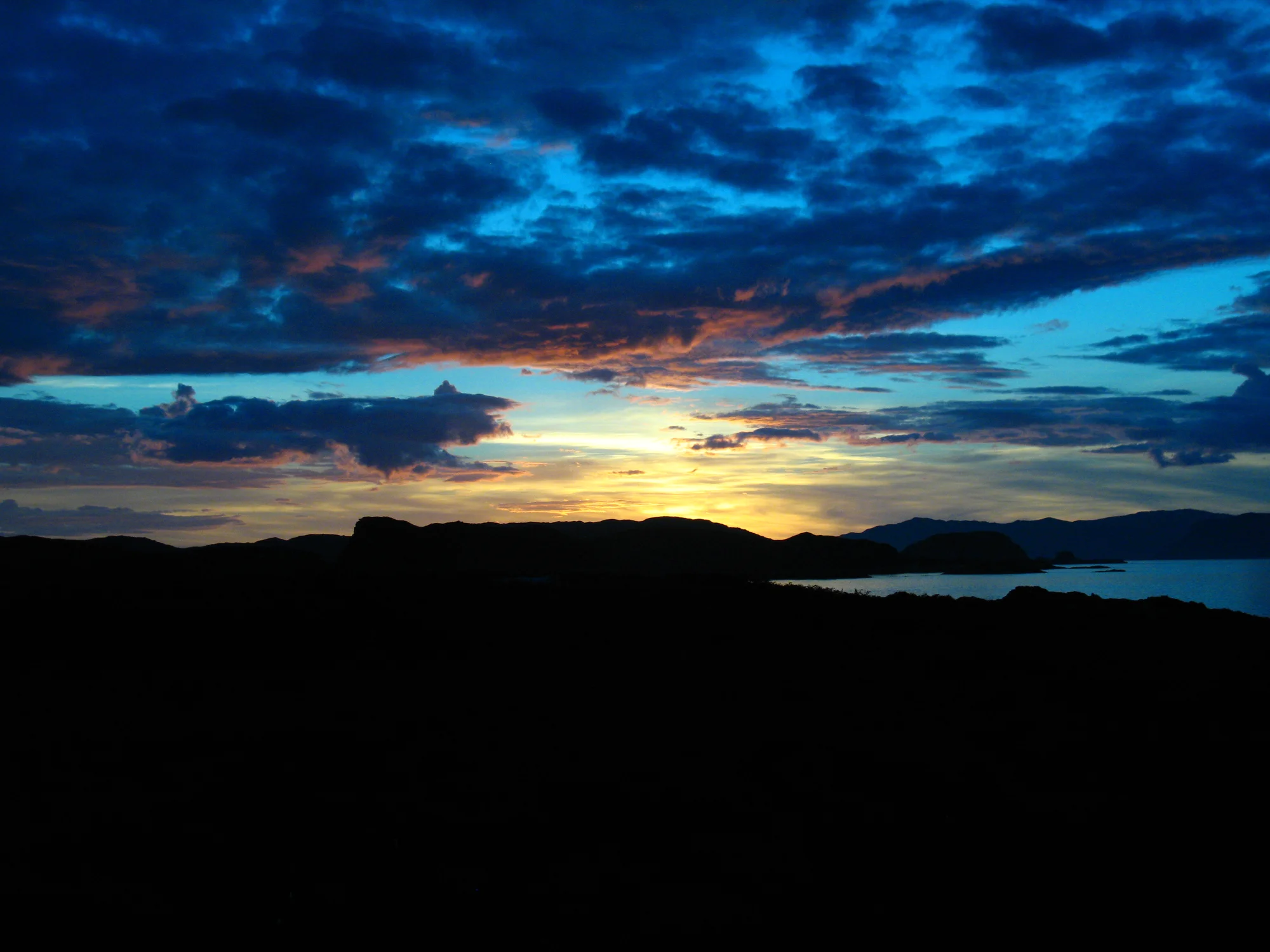 Sunset night sky