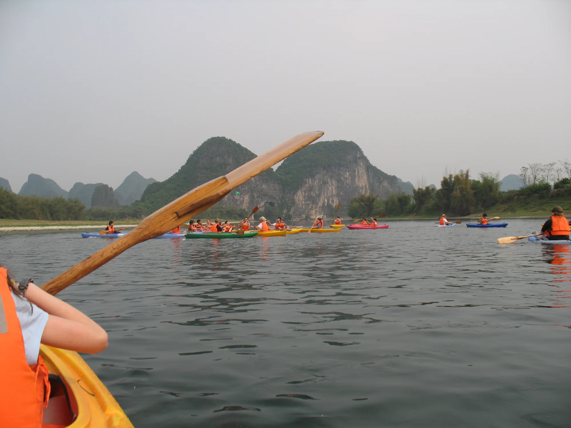 Kayaking, Li river, Yangshuo, China