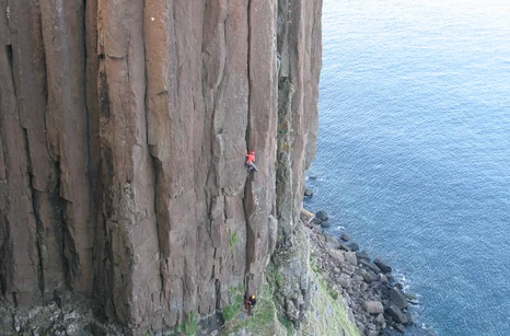 Crack climbing on the Island of Sky, Eben Farnworth