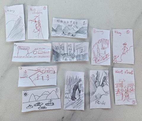 Students' trip drawings