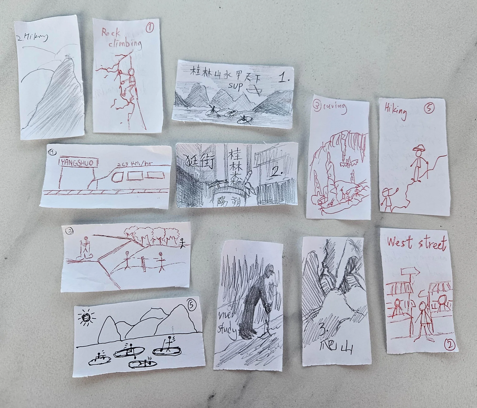 Students' trip drawings