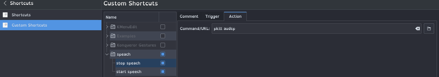 KDE custom keboard shortcuts second image screenshort