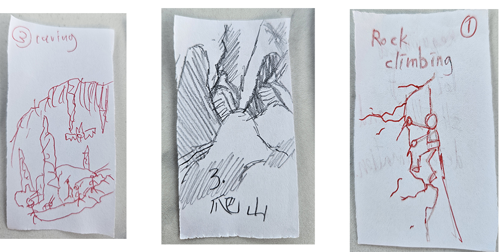 Caving and Climbing Drawings