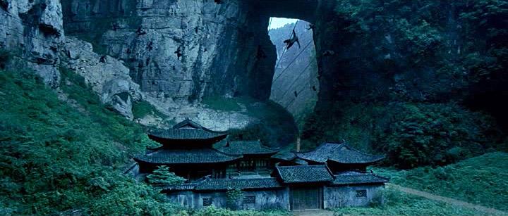 Wulong, China, mountain, cave, house and cliff