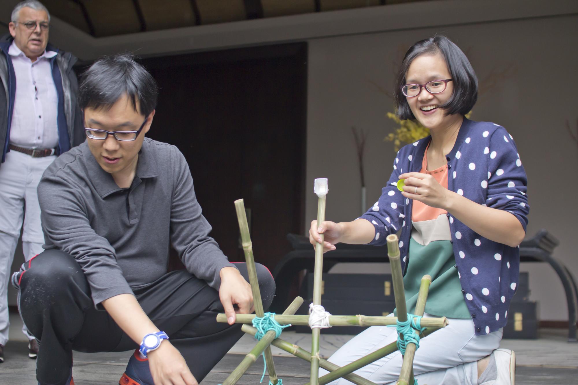 Catapult testing, team building, China