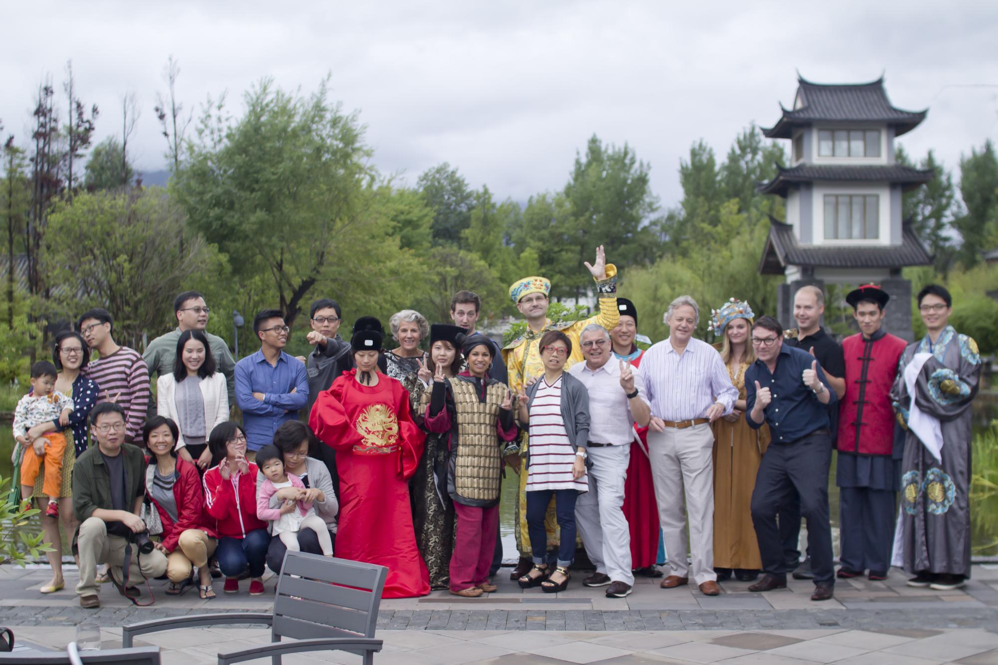 Qing Dynasty corporate event in Lijiang China
