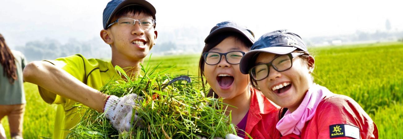 Servant Leadership cutting grass