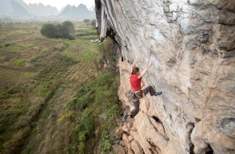 Eben, on China Climbing at White Mountain, Yangshuo, China