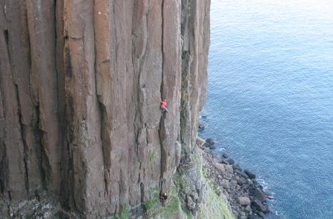 Crack climbing on the Island of Sky, Eben Farnworth